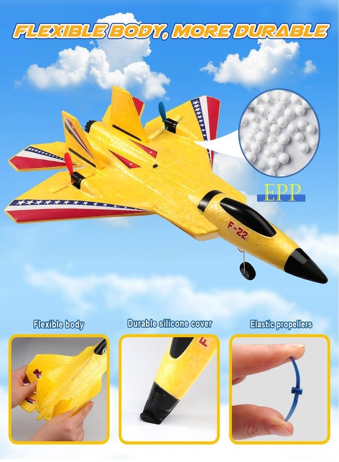 ANTSIR RC Plane F22 Raptor, Durable Foam Remote Control Airplane 2.4GHz with Smart Gyro/LED Lights/2 Rechargeable Batteries, RC Jet Glider Toy Gift for Kids Boys Girls Adults - Image 5